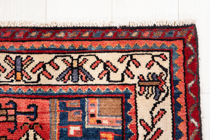5' 4" x 4' Excellent Hand-Knotted Vintage Tribal Rug - Yasi & Fara 