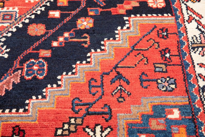 5' 4" x 4' Excellent Hand-Knotted Vintage Tribal Rug - Yasi & Fara 