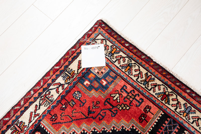 5' 4" x 4' Excellent Hand-Knotted Vintage Tribal Rug - Yasi & Fara 