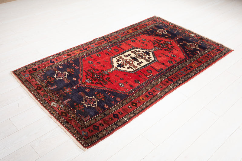 6' 7" x 3' 8" Excellent Hand-Knotted Vintage Tribal Rug - Yasi & Fara 