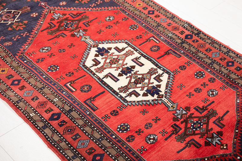 6' 7" x 3' 8" Excellent Hand-Knotted Vintage Tribal Rug - Yasi & Fara 
