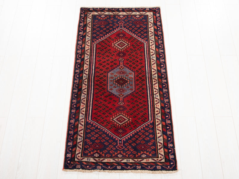 5' 2" x 2' 7" Excellent Hand-Knotted Vintage Tribal Rug - Yasi & Fara 
