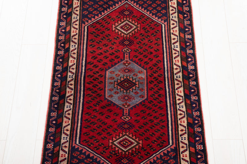 5' 2" x 2' 7" Excellent Hand-Knotted Vintage Tribal Rug - Yasi & Fara 