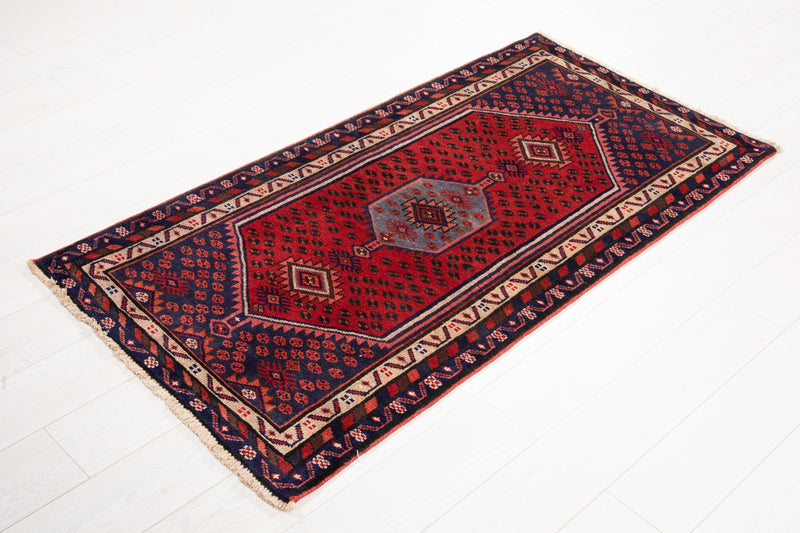 5' 2" x 2' 7" Excellent Hand-Knotted Vintage Tribal Rug - Yasi & Fara 