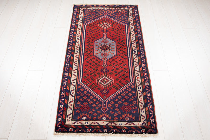 5' 2" x 2' 7" Excellent Hand-Knotted Vintage Tribal Rug - Yasi & Fara 