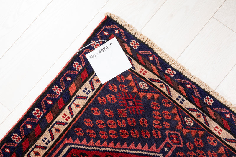 5' 2" x 2' 7" Excellent Hand-Knotted Vintage Tribal Rug - Yasi & Fara 