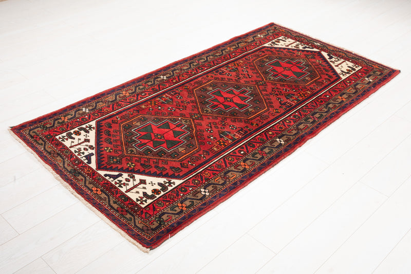 6' 8" x 3' 4" Excellent Hand-Knotted Vintage Tribal Rug - Yasi & Fara 