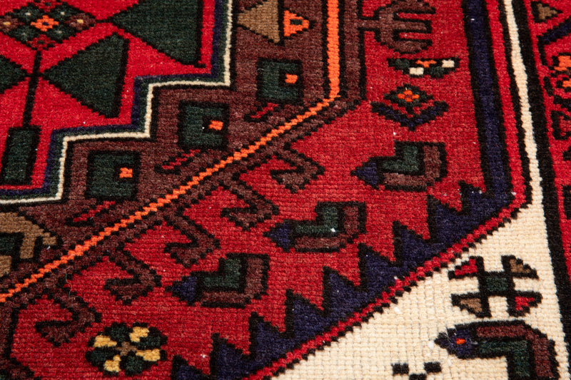 6' 8" x 3' 4" Excellent Hand-Knotted Vintage Tribal Rug - Yasi & Fara 