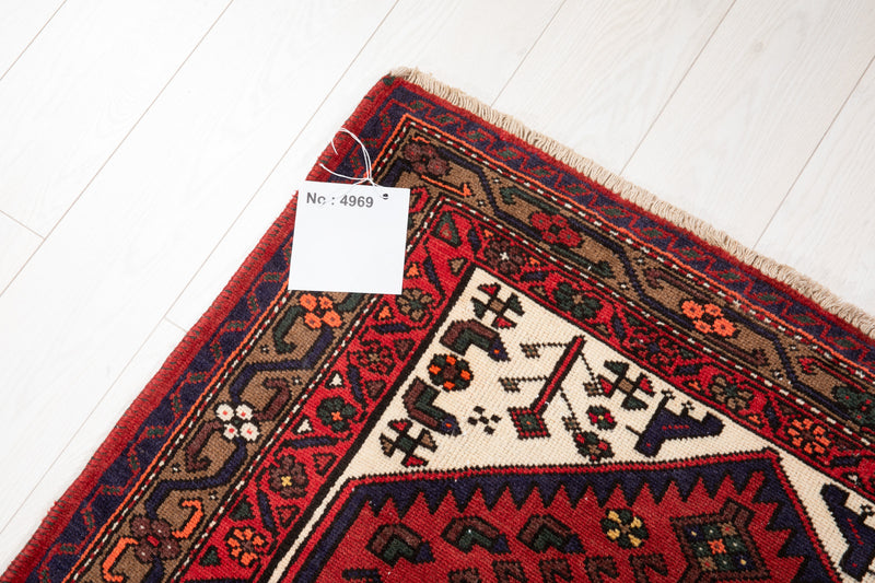 6' 8" x 3' 4" Excellent Hand-Knotted Vintage Tribal Rug - Yasi & Fara 