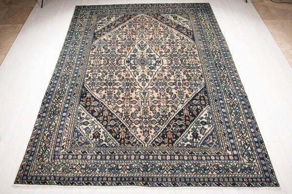 11' 3" x 8' 2" Excellent Hand-Knotted Antique Collectible Area Rug - Yasi & Fara 