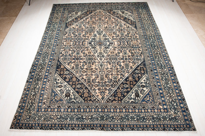 11' 3" x 8' 2" Excellent Hand-Knotted Antique Collectible Area Rug - Yasi & Fara 