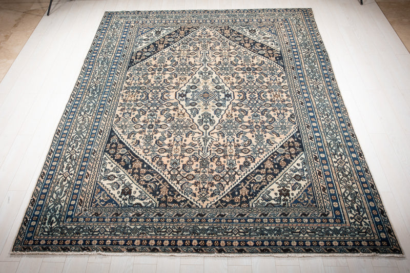 11' 3" x 8' 2" Excellent Hand-Knotted Antique Collectible Area Rug - Yasi & Fara 