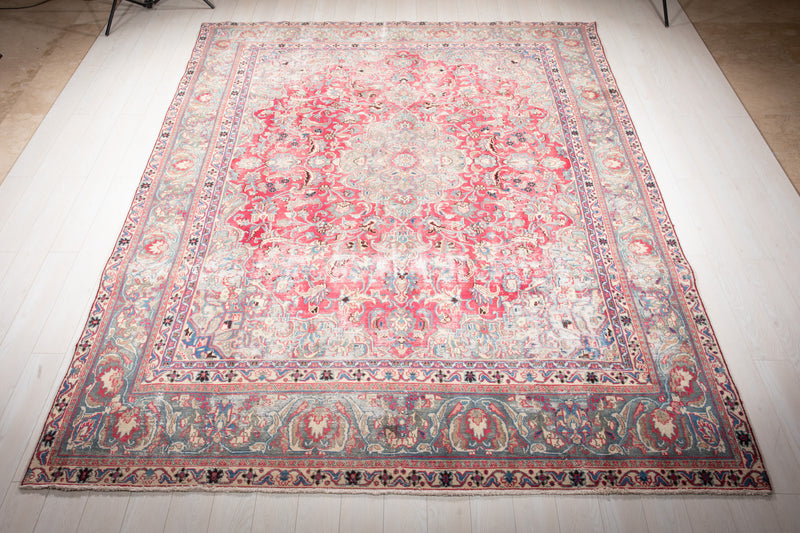 11' 10" x 8' 8" Excellent Hand-Knotted Antique Collectible Large Area Rug - Yasi & Fara 