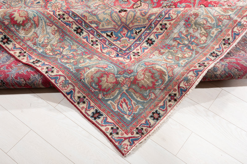 11' 10" x 8' 8" Excellent Hand-Knotted Antique Collectible Large Area Rug - Yasi & Fara 