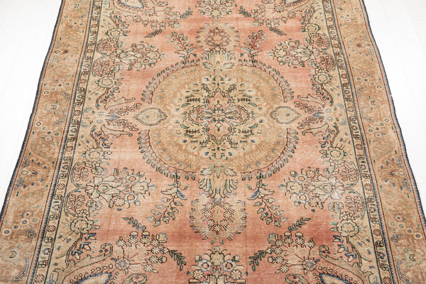 9' 5 x 6' 2" Excellent Hand-Knotted Antique Neutral Area Rug - Yasi & Fara 