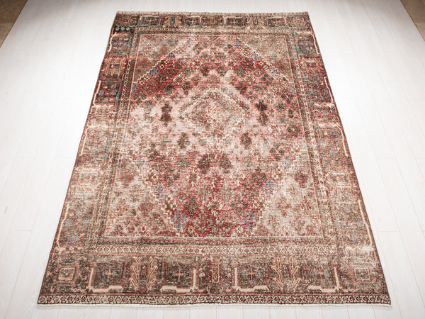 9' 8" x 6' 6" Excellent Hand-Knotted Antique Distressed Area Rug - Yasi & Fara 