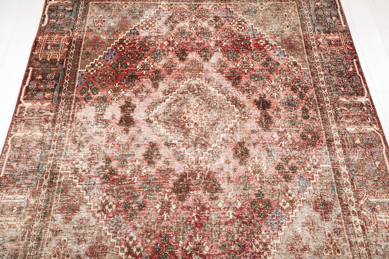9' 8" x 6' 6" Excellent Hand-Knotted Antique Distressed Area Rug - Yasi & Fara 