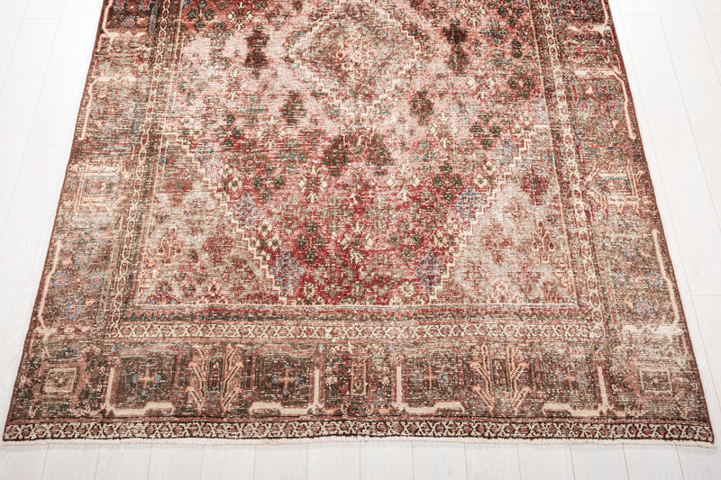 9' 8" x 6' 6" Excellent Hand-Knotted Antique Distressed Area Rug - Yasi & Fara 