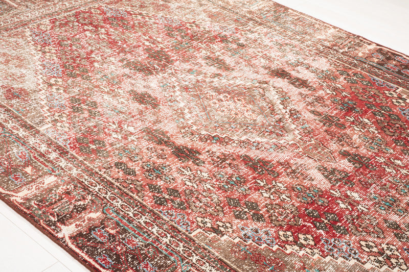 9' 8" x 6' 6" Excellent Hand-Knotted Antique Distressed Area Rug - Yasi & Fara 