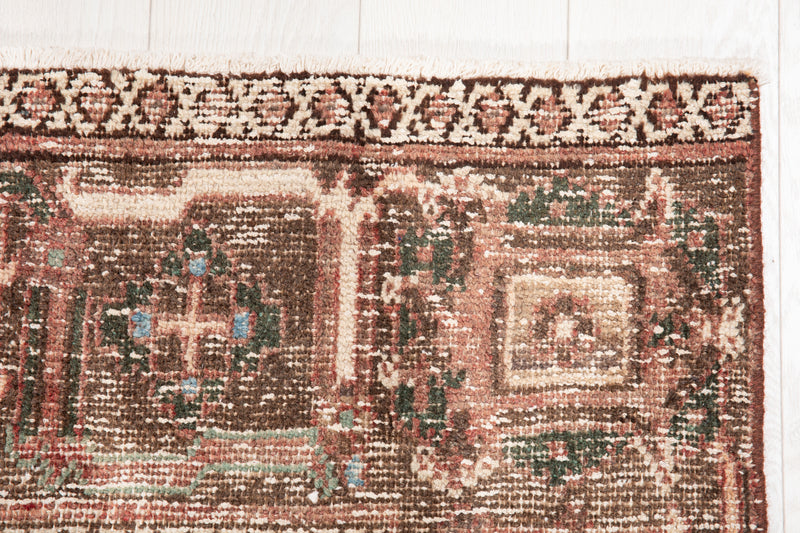 9' 8" x 6' 6" Excellent Hand-Knotted Antique Distressed Area Rug - Yasi & Fara 
