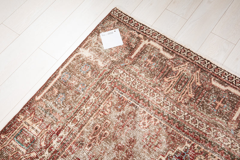 9' 8" x 6' 6" Excellent Hand-Knotted Antique Distressed Area Rug - Yasi & Fara 