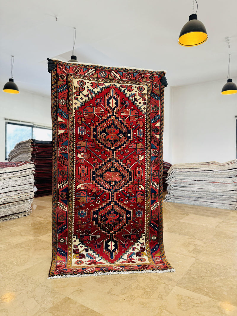 7' x 3' 9" Excellent Hand-Knotted Collectible Vintage Tribal Rug - Yasi & Fara 