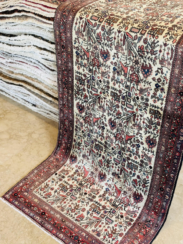 6' 5" x 2' 10" Excellent Hand-Knotted Vintage Collectible Tribal Rug - Yasi & Fara 