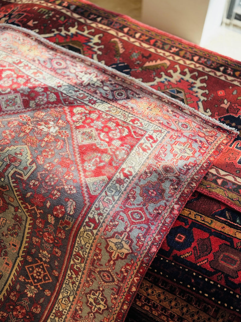 6' 1" x 4' 3" Excellent Hand-Knotted Antique Distressed Tribal Rug - Yasi & Fara 