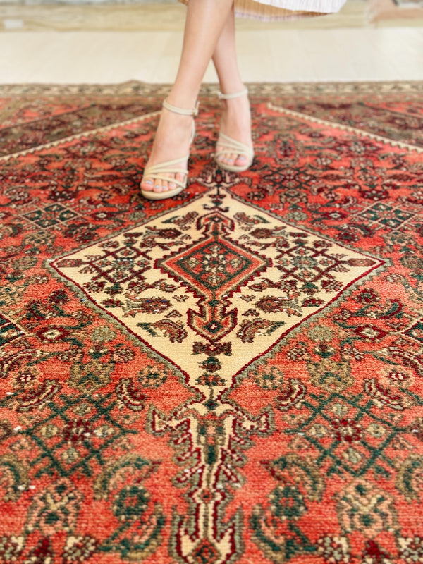 9' 9" x 6' 4" Excellent Hand-Knotted Antique Area Rug - Yasi & Fara 