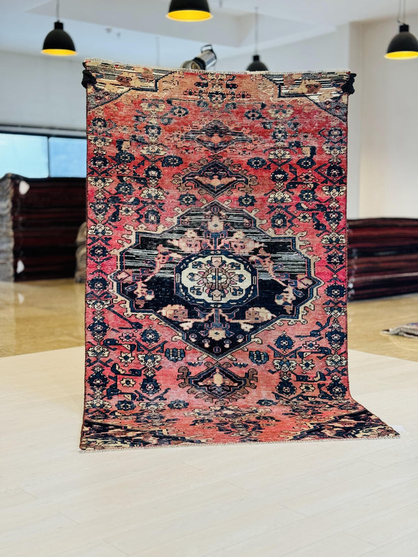8' x 4' 7" Excellent Hand-Knotted Antique Collectible Tribal Rug - Yasi & Fara 