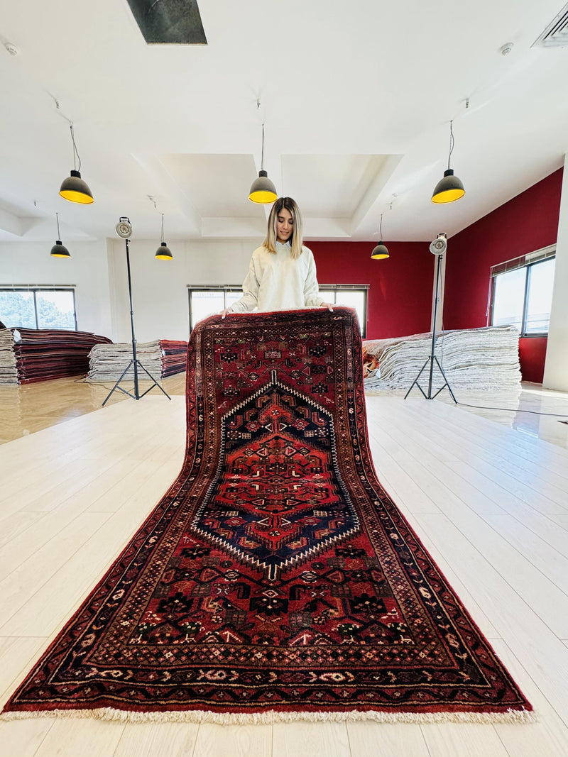 7' 1" x 3' 7" Excellent Hand-Knotted Vintage Tribal Rug - Yasi & Fara 