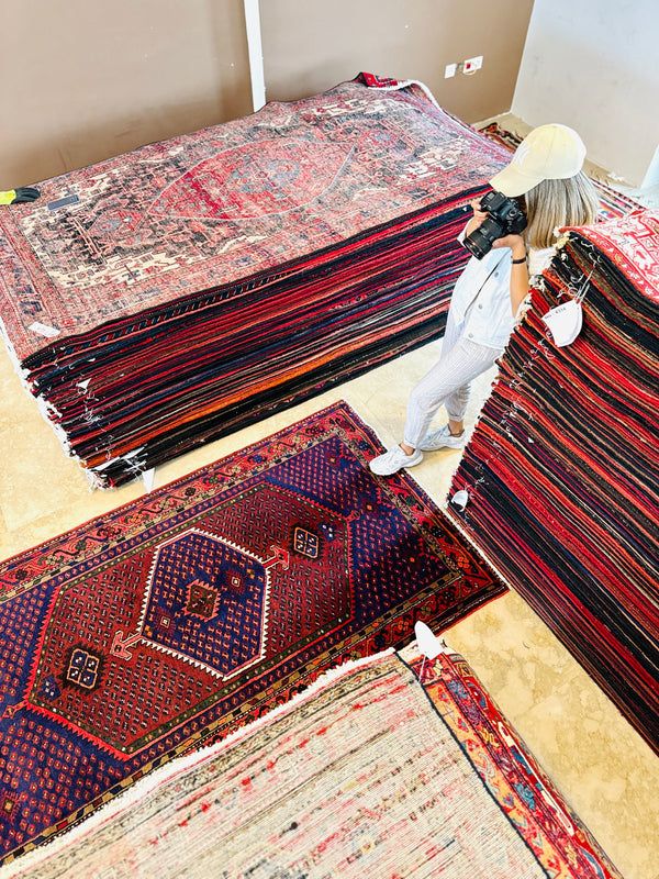 7' 6" x 4' 3" Excellent Hand-Knotted Vintage Tribal Rug - Yasi & Fara 