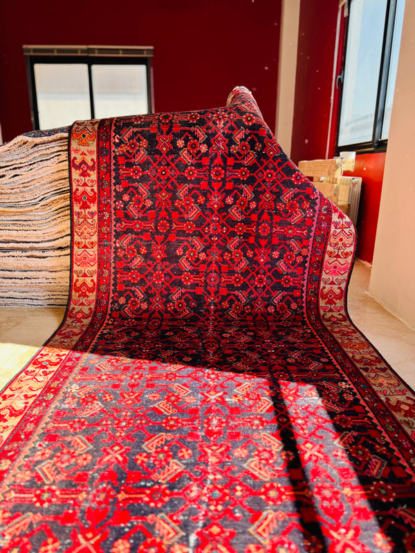 12' 5" x 4' 8" Excellent Hand-Knotted Antique Tribal Rug - Yasi & Fara 