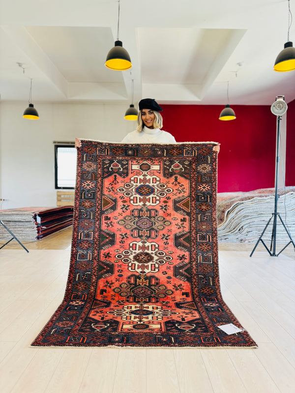 6' 7" x 4' 1" Excellent Hand-Knotted Vintage Tribal Rug - Yasi & Fara 