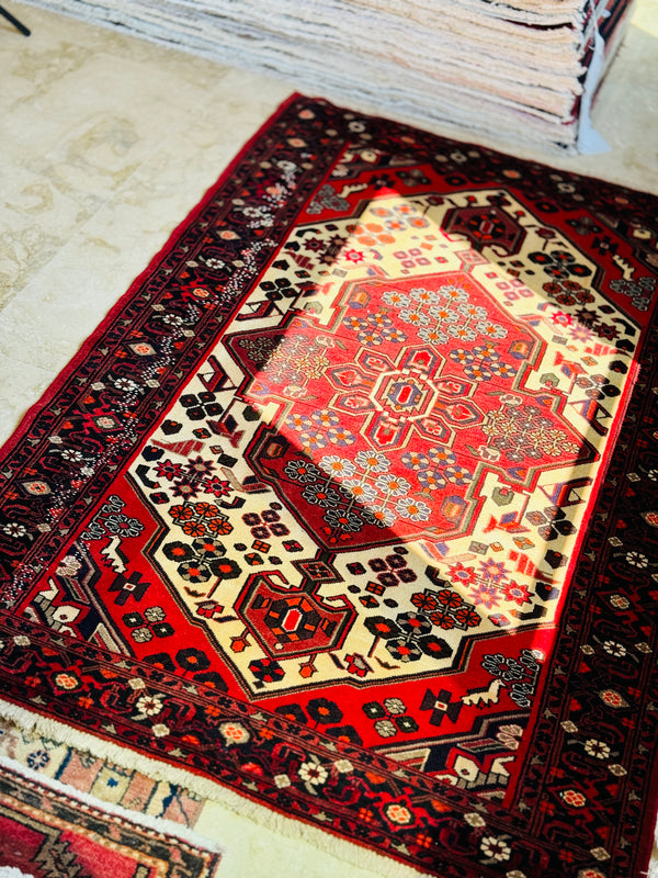 6' 7" x 4' 4" Excellent Hand-Knotted Vintage Tribal Rug - Yasi & Fara 