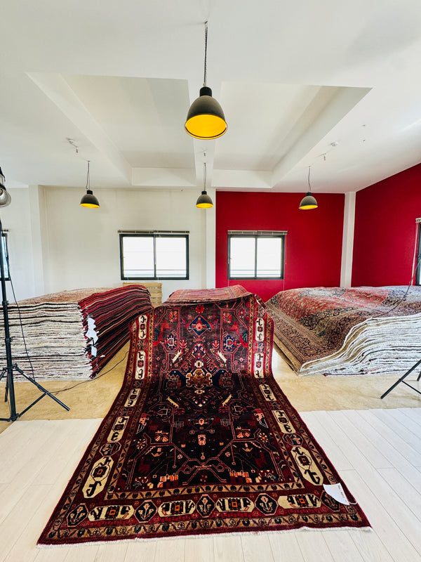 10' 2" x 6' Excellent Hand-Knotted Vintage Tribal Rug - Yasi & Fara 