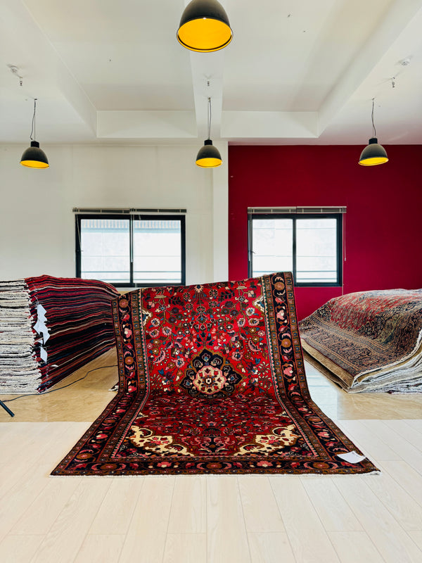 9' 8" x 5' 2" Excellent Hand-Knotted Vintage Tribal Rug - Yasi & Fara 