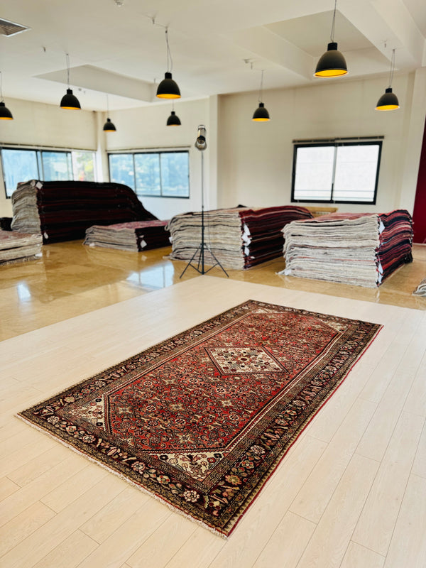 10' 3" x 5' 5" Excellent Hand-Knotted Vintage Tribal Rug