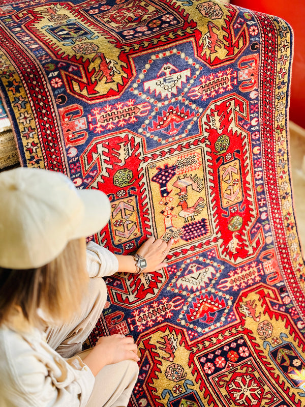 9' 6" x 2' 11" Excellent Hand-Knotted Vintage Collectible Tribal Runner Rug - Yasi & Fara 