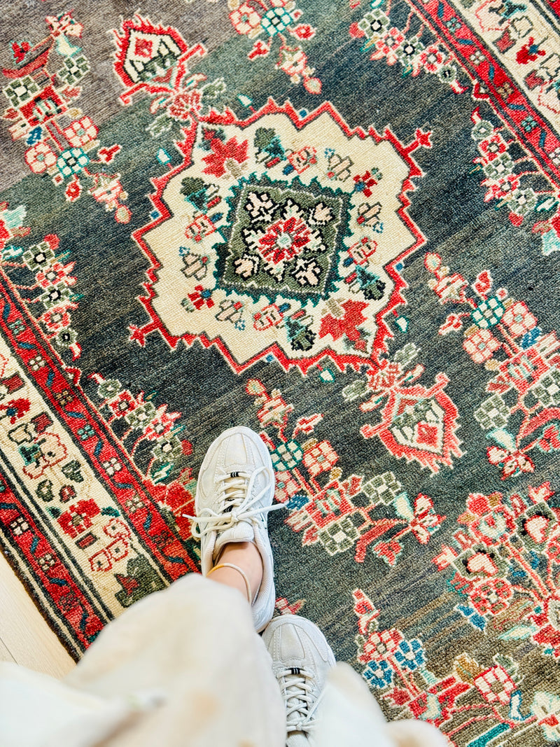 9' 7" x 3' 7" Excellent Hand-Knotted Vintage Tribal Runner Rug - Yasi & Fara 