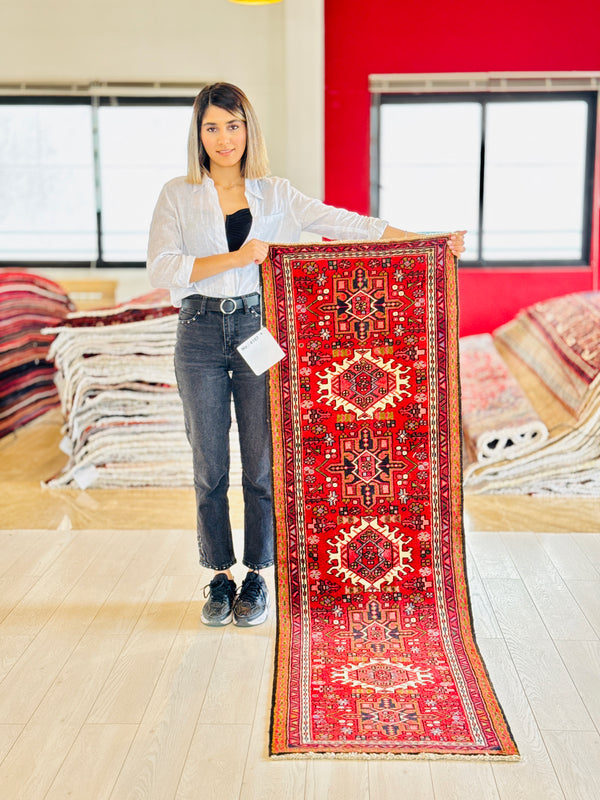 6' 7" x 2' Excellent Hand-Knotted Vintage Collectible Tribal Runner Rug - Yasi & Fara 