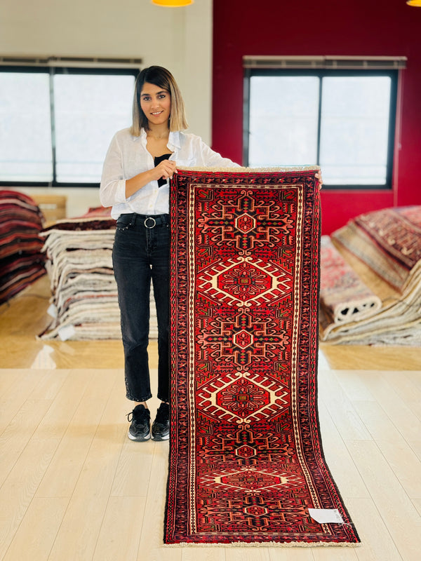 6' 10" x 2' 3" Excellent Hand-Knotted Vintage Tribal Small Runner Rug - Yasi & Fara 