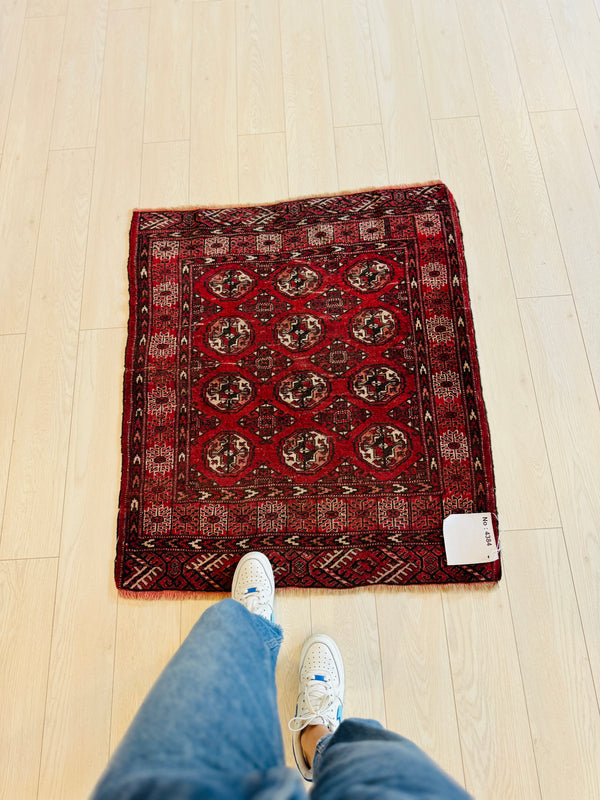 3' 6" x 3' Excellent Hand-Knotted Antique Collectible Tekka Rug - Yasi & Fara 