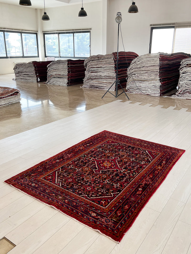 6' 4" x 4' 7" Excellent Hand-Knotted Collectible Vintage Fine Tribal Rug - Yasi & Fara 