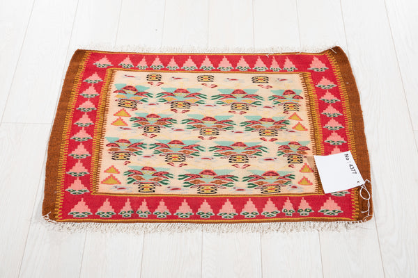 Set of 5 small 2x3 Handwoven Tribal Kilim Rugs - Yasi & Fara 