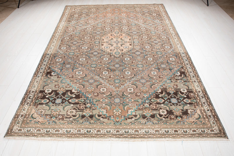 10' x 6' 3" Excellent Hand-Knotted Antique Faded Area Rug - Yasi & Fara 