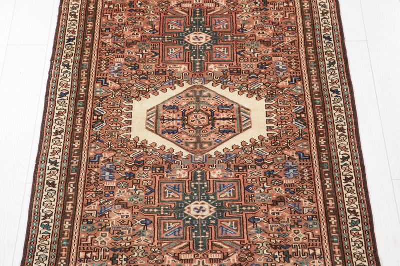 4' 9" x 3' 6" Excellent Hand-Knotted Vintage Collectible Tribal Rug - Yasi & Fara 