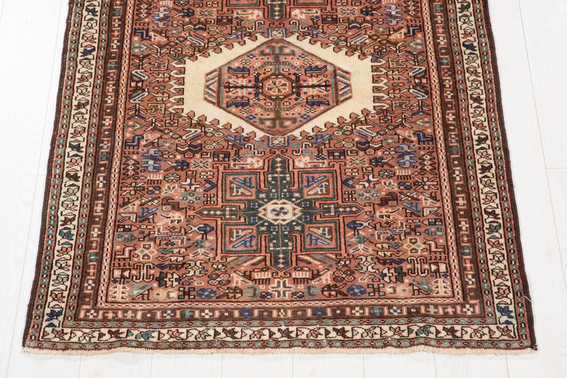 4' 9" x 3' 6" Excellent Hand-Knotted Vintage Collectible Tribal Rug - Yasi & Fara 