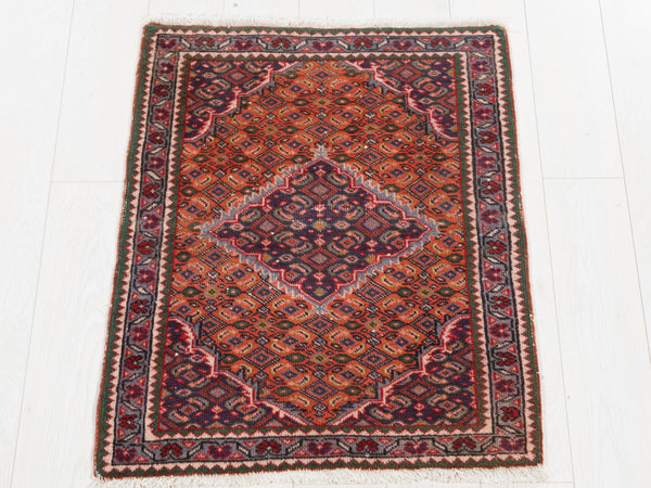 3' x 2' 3" Excellent Hand-Knotted Antique Small Area Rug - Yasi & Fara 