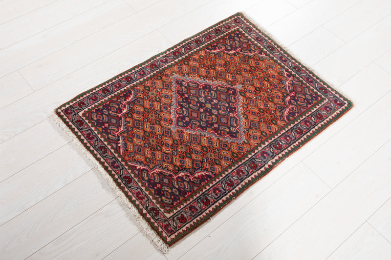 3' x 2' 3" Excellent Hand-Knotted Antique Small Area Rug - Yasi & Fara 